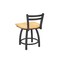 Holland Bar Stool Co 18" Low Back Swivel Vanity Stool, Pewter Finish, Nat Oak Seat 41118PWNatOak - alternate 3